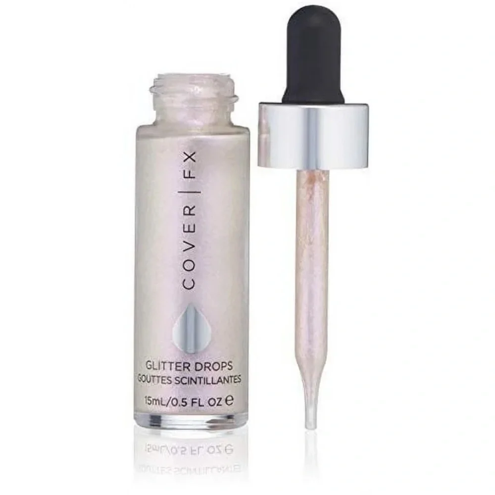 Cover Fx Glitter Drops Liquid Highlighter Aurora Pink Shimmer Highlight NIB